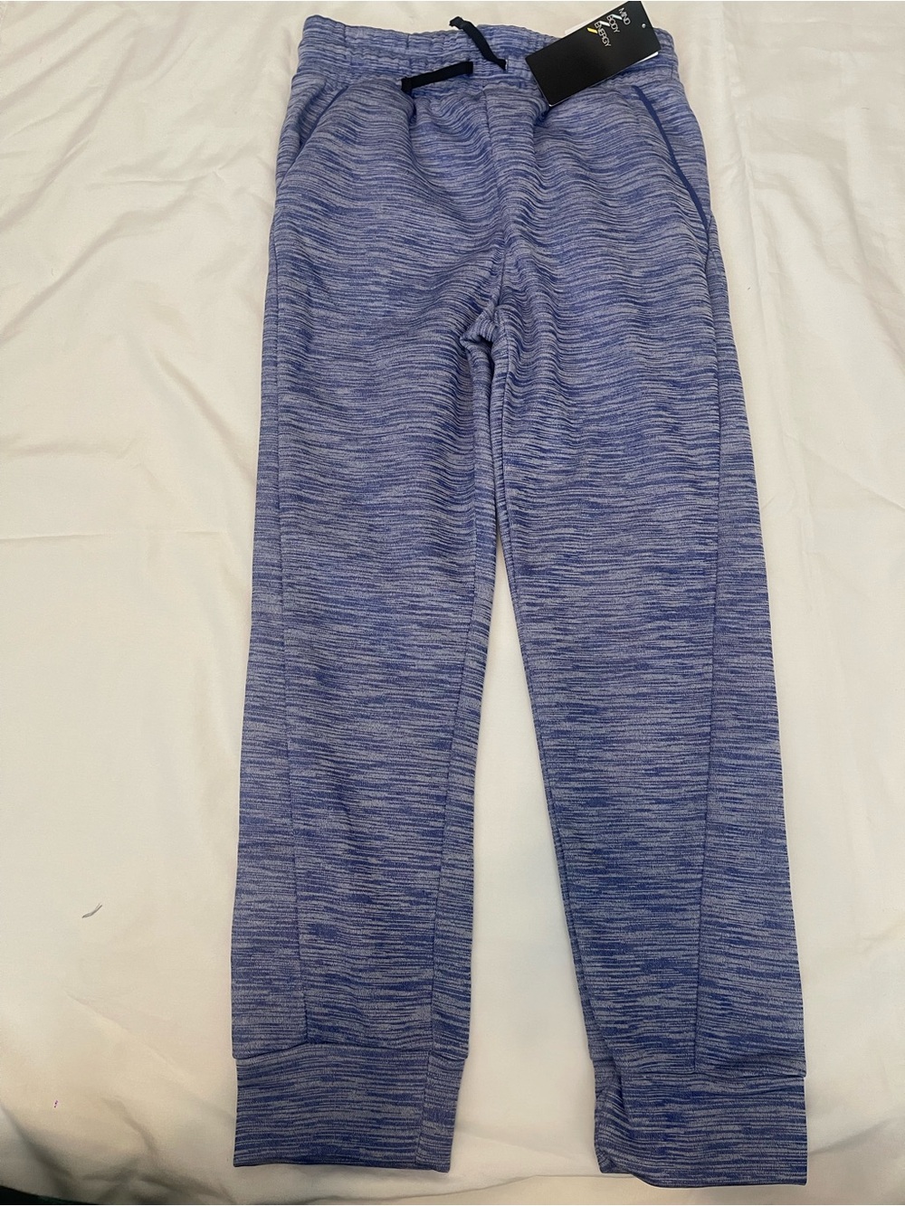 Zella Boys Jogger Pants M 8-10 Blue Clematis Space Dye Athletic NWT